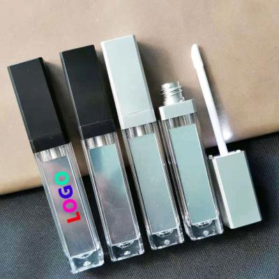 China MOQ good quality 50pcs Custom Logo Led Light Lip Glaze packaging container 7ml empty lip gloss tube led lip gloss container with mirror for sale