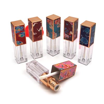 China New Design 3d Cosmetics Chinese Style Printing Empty Lip Gloss Tubes Packaging Lip Gloss Container for sale