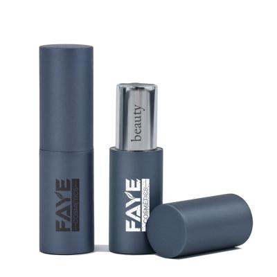 China Elegant Gray Empty Cosmetics Aluminum Matte Lipstick Magnetic Tubes for sale