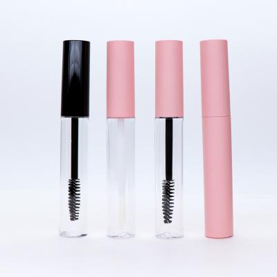 China Custom Private Label 10ml Black LOGO Low MOQ 100PCS Lid Mascara Mascara Tube Container With Magic Wand for sale