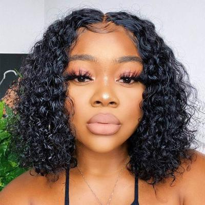 China Jerry Curl High Quality Good 13*4 Lace Frontal Jerry Curly Lead Wig, Bobo Curly Wig for sale