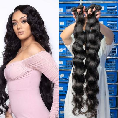 China Grade 10A Brazilian Remy Body Wave Human Hair Straight/Wave/Curly Virgin Hair Wholesalers Bundles Double Drawn Human Cuticle Aligned Hair for sale