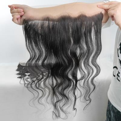 China Straight 100% Virgin Human Hair Grade 12A Straight/Lace Frontal Transparent Hair Unprocessed Curly 13x4 HD Body Wave Headband for sale