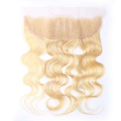 China 613 High Quality Transparent Swiss Virgin Hair Lace Headband Body Wave 100% Blonde Hair for sale