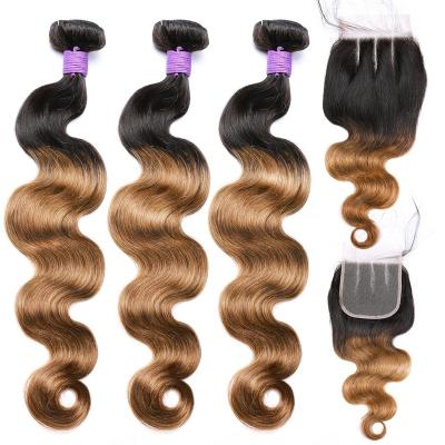 China Factory Wholesale Price Body Wave 100% Virgin Hair Extension Grade 9A Body Wave 1B-30 Hair Bundles for sale