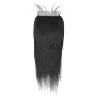 China High Quality Straight Virgin Unprocessed Cuticle Aligned Silky Straight Human Hair Lace Top Closure for sale