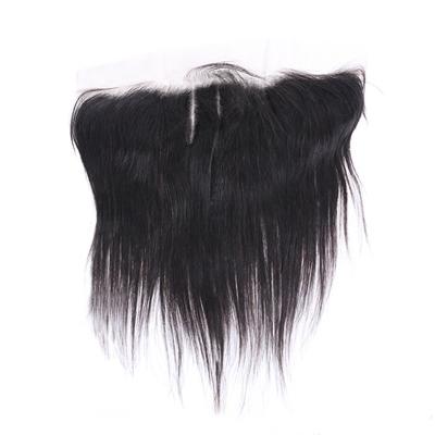 China Hot Selling Virgin Silky Straight Cuticle Aligned Human Hair 13*4 Natural Color Lace Frontal Closure for sale