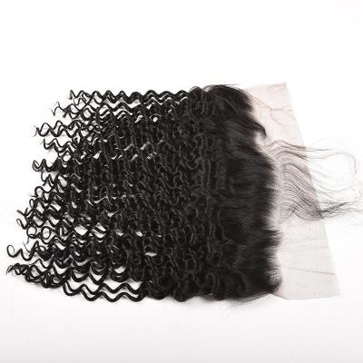 China Anna Hair Hot Selling Natural Color Deep Wave Deep Wave Lace Frontal Closure for sale