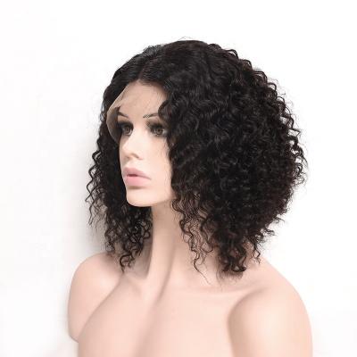 China High quality 180% high density 13*4 full lace jerry lead frontal wig, curly lace front wig for sale