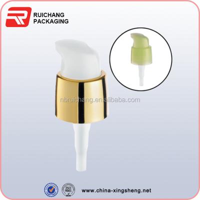 China Non Spill 18/400 Gold Plastic Pump Treatment Dispenser Pump for sale