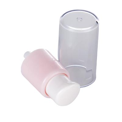 China Non Spill New Arrival Latest Design Bottle Packaging Plastic Airless Spray Customized 24MM 18Thread Non Spill Pink Lotion Pump for sale