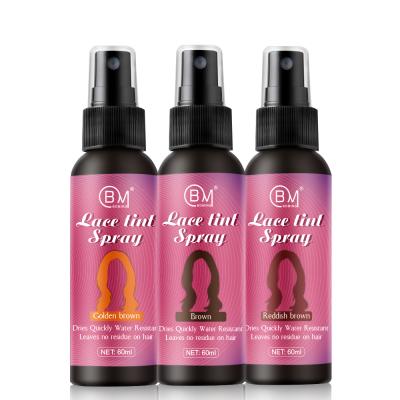 China Customize High Quality Natural Private Label Lace Tint Spray For Frontal Wigs Closure Lace Tint Spray for sale