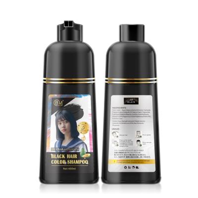 China Japanese black hair dye shampoo 3 in 1 professional semi permanent magic shampoo 02 hair color shampoo hair dye for sale