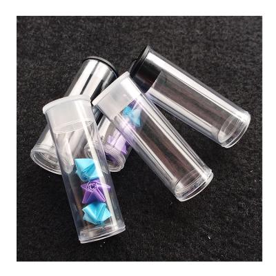 China Recyclable Factory Customized Size Transparent Clear Cylinder PVC Transparent Tube Packaging With Lid for sale