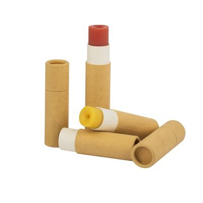 China Recycled Biodegradable Materials Eco Kraft Paper Cardboard Lip Balm Cardboard Lip Balm Tubes Cardboard Lip Balm Tubes 5ml for sale