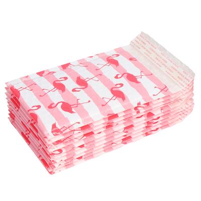 China Logo Packaging Shipping Bags Custom Flamingo Moisture Proof Envelopes Gift Bag Bubble Mailer Mailing Bags for sale