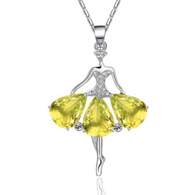 China CLASSIC Fashion Ballerina Charm Necklace For Women Girls Jewelry for sale