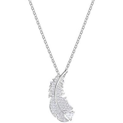 China Silver CLASSIC Rhinestone Fashion Leather Pendant Necklace For Women Girls for sale