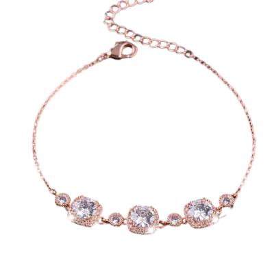 China Wholesale Stone Cute Rose Gold Fashion Square Bracelet for sale