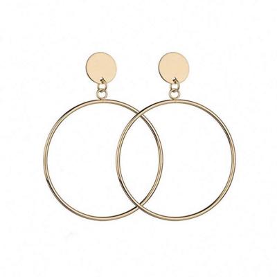 China CLASSIC Trendy Gold Plated Round Circle Dangle Big Earrings Drop Earring for sale