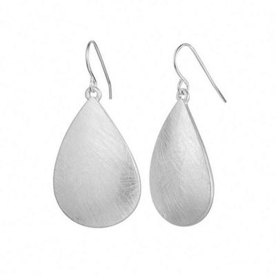 China CLASSIC Fish Hook Teardrop Earrings with Brushed Over Dangle for sale