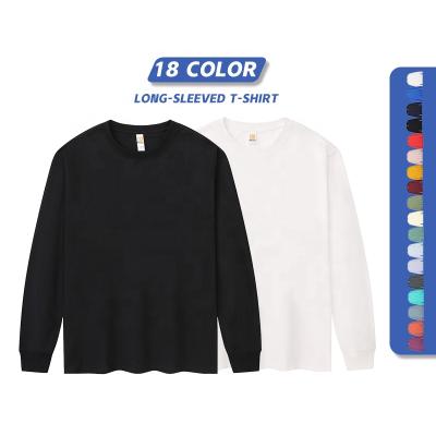 China Custom Made Autumn Breathable Men's Long Sleeve T-Shirts Plus Size Colors 100cotton Sweatshirts Women's Unisex Sweaters for sale