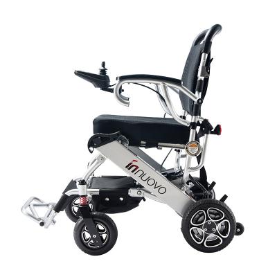 China Hot Selling Homecare Outdoor Hospital Folding Power Wheelchair Graduated Electric Wheelchair With Brushless Motor Lithium Battery Boarding Available for sale