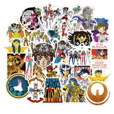 China Waterproof+Eco-friendly 50pcs/pack Vinyl Notebook Skate Laptop Stickers Anime Stickers Saint S_iya Material Stickers for sale