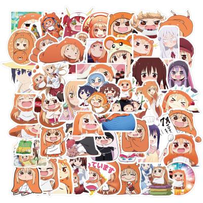 China Waterproof+Eco-friendly 50pcs/pack Waterproof Vinyl Anime Sticker die cut anime Japanese shape Himouto! Umaru-chan's stickers for sale