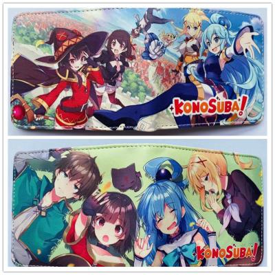 China Waterproof 2 Designs Hot Anime Cartoon KONOSUBA Wallet Card Holder Relative Wallet for sale