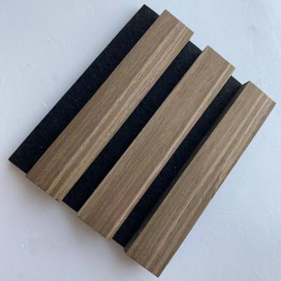 China Eco-friendly Customized MDF Slats Acoustic Panels Wood Slat Wall Panel for sale