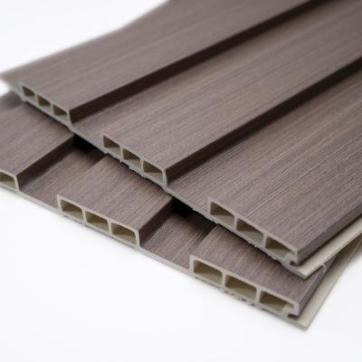 China Modern Interior Decoration Wpc Wood Fluted Wall Panels Decorative Wpc Wood Alternative Wall Panel for sale