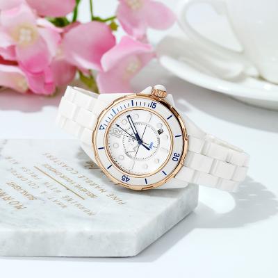 China Unique Dive Design J12 White Ceramic Woman Day/Date New Classic Fashion And Elegant Wristwatch Woman Japanese Movement For OEM for sale