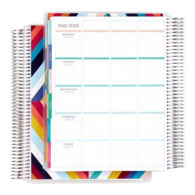 China Wholesale Hardcover 2021 Monthly Weekly Planner Daily Planner Hardcover Spiral Diary Pocket Journal Custom Printing Notebooks for sale