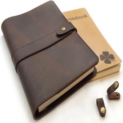 China Wholesale Custom Hardcover Blank Handmade Vintage Travelers Writing Leather Cover Notebook Journal With Best Price for sale