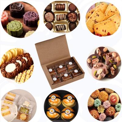 China OEM Custom Paper Cookies Mooncake Packaging Box Recyclable Factory Packaging With Tray Plastic Cake Boxes With 4 Divider for sale