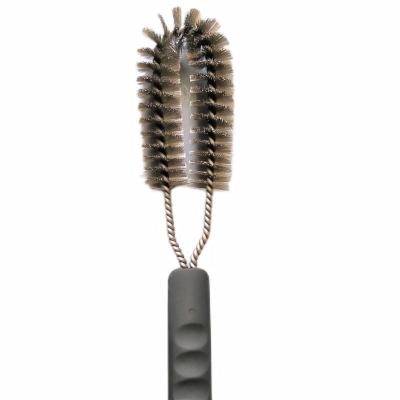 China Easily Cleaned Hot Sale BBQ Grill Cleaning Brush ABS Handle With Soft Coating for sale