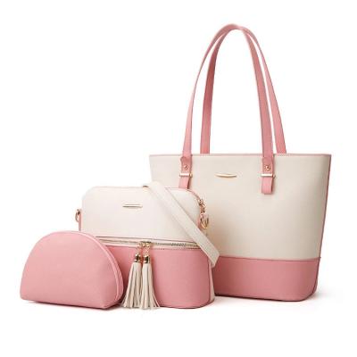 China Fashion wholesale high quality fashion design 3 in 1 luxury suit handbag lady handbag for sale