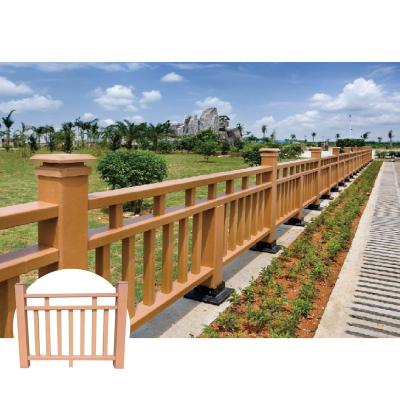 China Home and garden easy installation waterproof outdoor composite wpc wood railing for sale