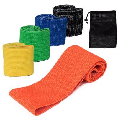 China Custom Fitness Mini Fabric Resistance Band Logo Exercise Set Mini Hip Booty Band Yoga Exercise Set for sale