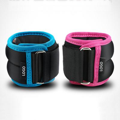 China Custom Adjustable Pink Neoprene Sandbag Anklet Weight Ankle Bracelets and Wrist Weights for sale