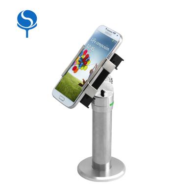 China Universal Metal Desktop 8 Inch Silver Android Cell Phone Safe Anti-theft Stand For Retail for sale