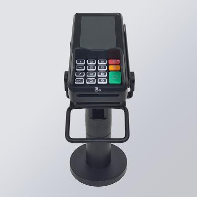 China High Quality Credit Card Machine Plastic Holder Swipe Black Bracket Terminal Payment Pickup Position Machine POS Rotating Stand for sale