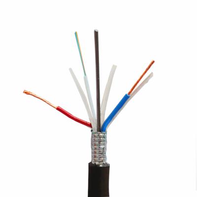 China Single Jacket Wooden Drum Making Single Mode Electrical Wire 3-Layer Twisted Photoelectric Compound Cables GYTS-4B1+2*1.0 for sale