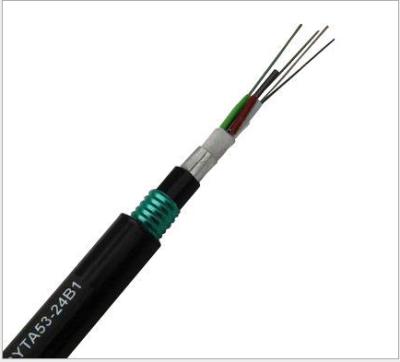 China High quality factories single mode electrical wire high quality double sheathed fiber optic cable GYTA53-4B1+2*4.0 for sale