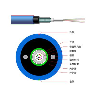 China Indoor Price 12 Core Fiber Double-Sheathed Singlemode Optical Cable MGXTWV-4B1 for sale