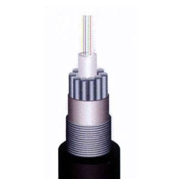 China Pipe Shaped Steel Indoor Wire Center Beam Armored Fiber Optic Cable GYXTS-4B1 8 Cores for sale