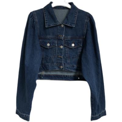 China All-match denim spring and autumn jacket short thin jacket ladies breathable loose blouse for sale