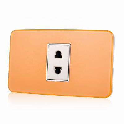 China Convenient type tempered glass safety glass wall outlet orange hotel 118 and home use tomacorriente swiched for south america outlet glass panel for sale