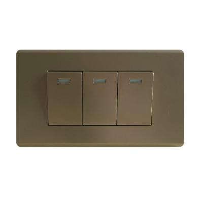 China New Designed Wall Mount 3 Gang Switch Controller Lamp Switches 118*70mm 16A Modern Residential/Recessed Electrical Switch Manufacturers for sale